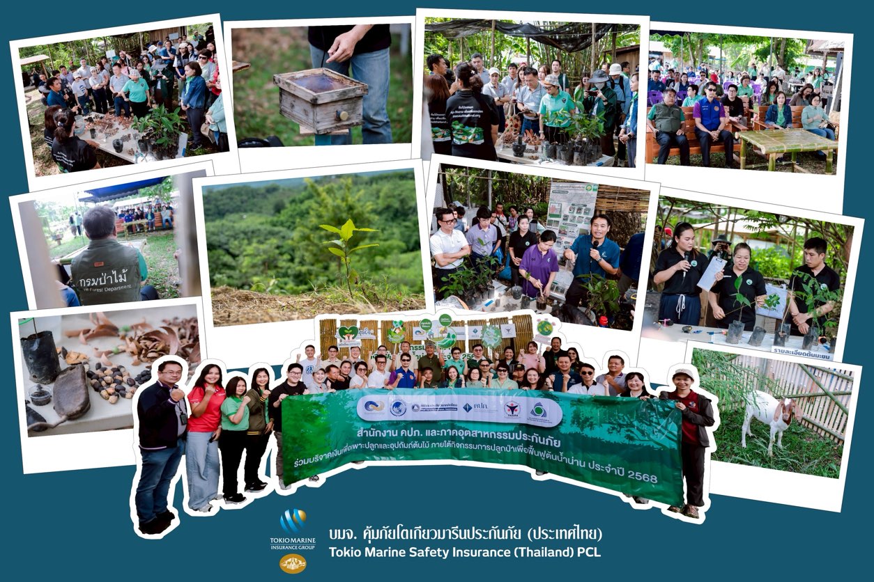 คุ้มภัยโตเกียวมารีนฯ ปลูกต้นไม้ 1,000 ต้นฟื้นฟูต้นน้ำน่าน