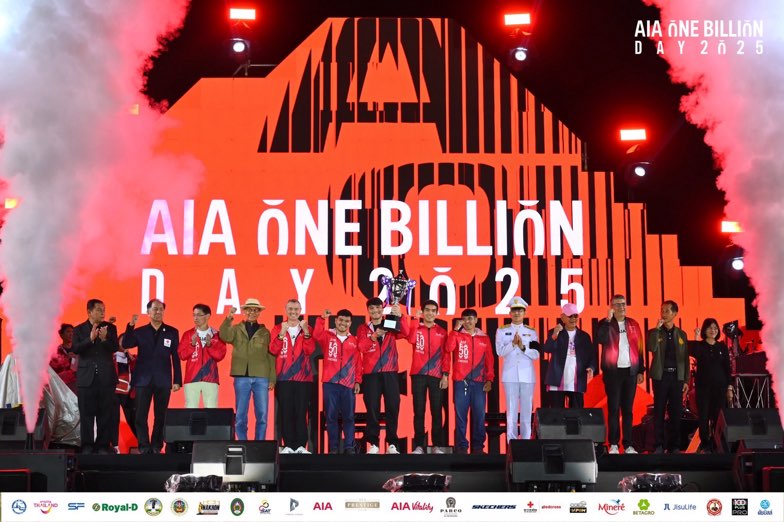 “AIA ONE BILLION DAY 2025” รวมพลังคนรักสุขภาพกว่า 10,000 ชีวิตร่วมสร้างสุขภาพที่ดีและสังคมที่ยั่งยืน ณ โบนันซ่า เขาใหญ่