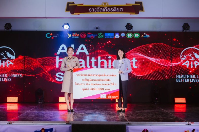 เอไอเอ ประเทศไทย จัดพิธีมอบรางวัลเชิดชูเกียรติโรงเรียนที่ชนะเลิศในโครงการสุดยอดโรงเรียนสุขภาพดี -  AIA Healthiest Schools ปีที่ 3 ณ จังหวัดตาก