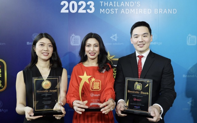 เอไอเอ ประเทศไทย คว้า 3 รางวัลสุดยอดแบรนด์และบริษัทที่น่าเชื่อถือจากเวที 2022-2023 Thailand's Most Admired Company และ 2023 Thailand's Most Admired Brandโดยนิตยสาร BrandAge