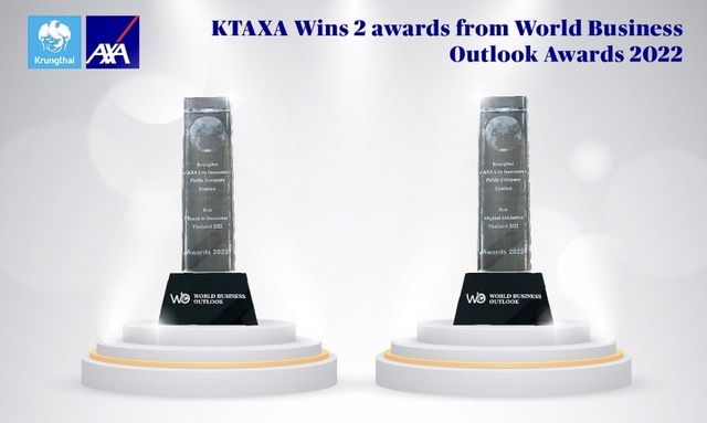 กรุงไทย–แอกซ่า ประกันชีวิต คว้า 2 รางวัลใหญ่ระดับนานาชาติจาก World Business Outlook