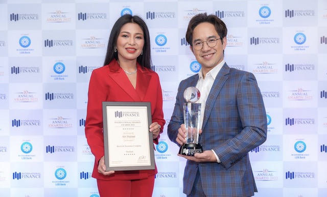 เอไอเอ ประเทศไทย รับรางวัล Best Life Insurance Company Thailand และ Most Innovative Environmental Program Initiative – Cashless and Paperless – Insurance ThailandจากเวทีInternational Finance Awards ประจำปี 2565 