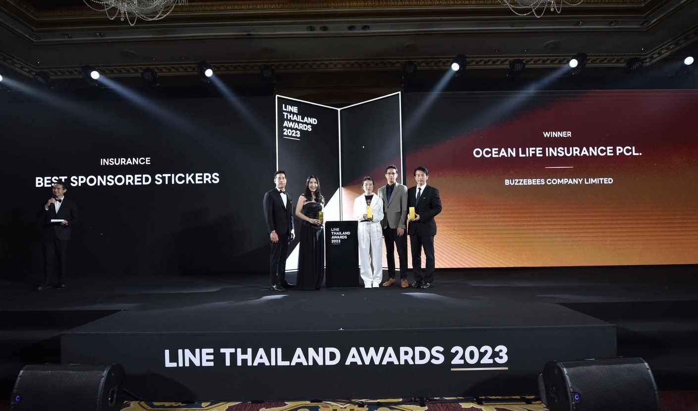 LINE STICKER “OCHI MOVE” จาก OCEAN LIFE ไทยสมุทร คว้ารางวัลชนะเลิศ “Best Sponsored Stickers in Insurance” ในงาน “LINE THAILAND AWARDS 2023” 