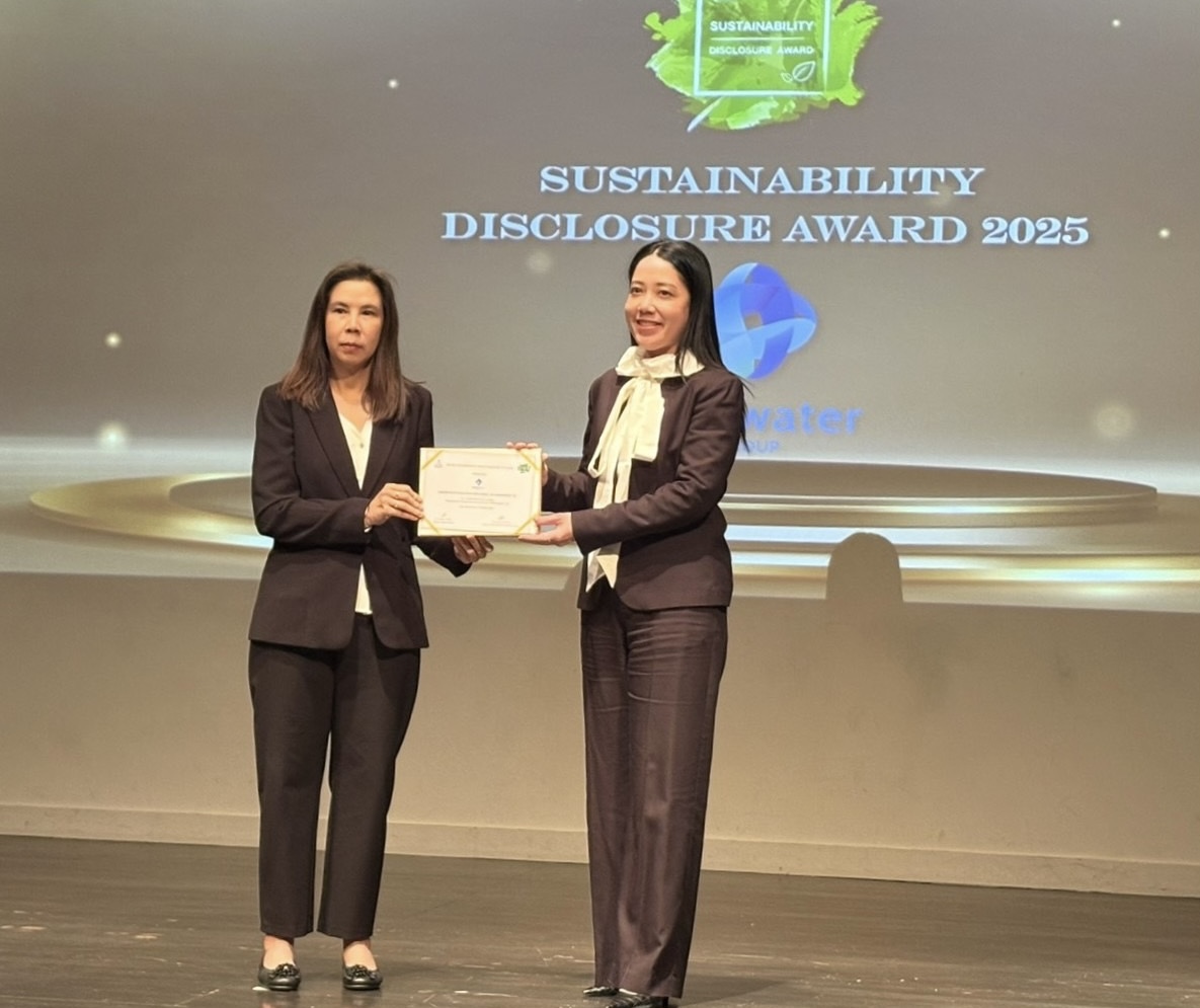 อีสท์ วอเตอร์ (EASTW)คว้ารางวัลเกียรติคุณ “Sustainability Disclosure Award 2025”ตอกย้ำมาตรฐานการเปิดเผยข้อมูลความยั่งยืนระดับประเทศ