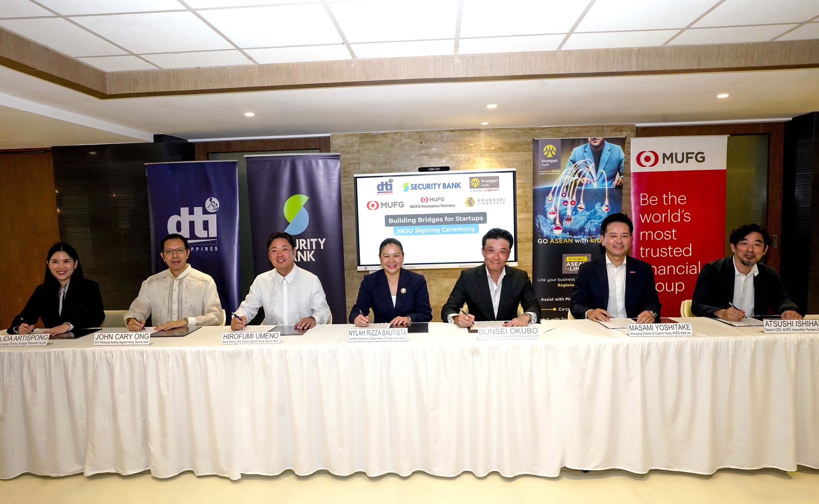 กรุงศรี – MUFG ลงนามบันทึกความร่วมมือกับ กระทรวงการค้าและอุตสาหกรรมฟิลิปปินส์ และเครือข่ายพันธมิตร ขับเคลื่อนการเติบโตของสตาร์ทอัพ และเศรษฐกิจดิจิทัลในอาเซียน