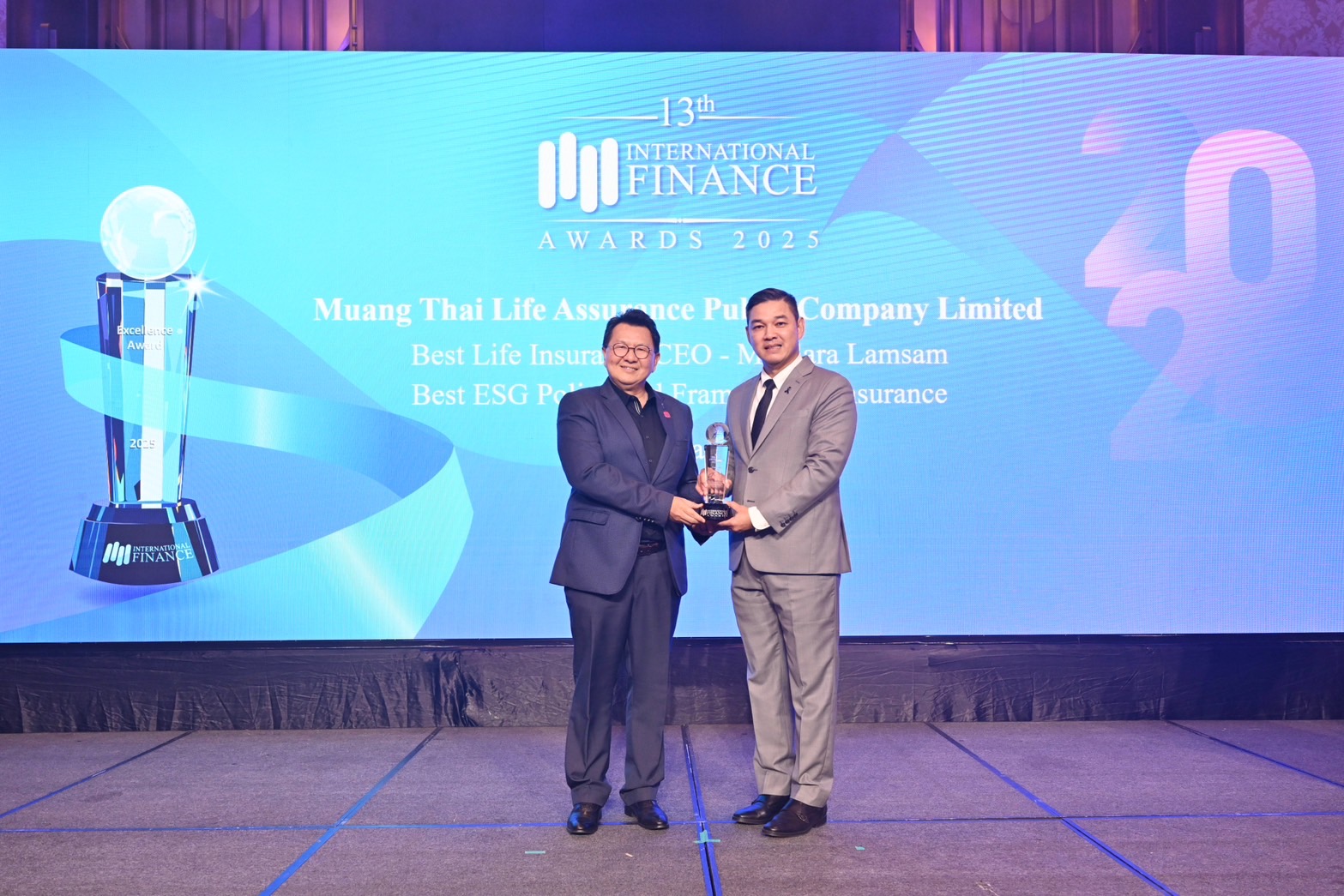 เมืองไทยประกันชีวิต คว้ารางวัล “Best ESG Policy and Framework”จากเวที International Finance Awards 2025ตอกย้ำมาตรฐานนโยบาย ESG ที่แข็งแกร่ง โปร่งใส และขับเคลื่อนการเติบโตอย่างยั่งยืน